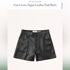 Abercrombie Curve Love Vegan Leather Dad Shorts